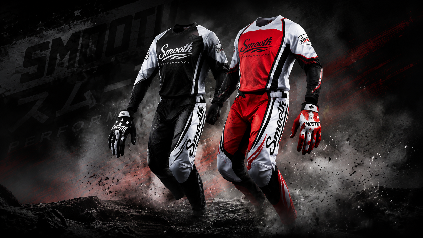 Smooth Performance custom racewear — jersey, pants and gloves